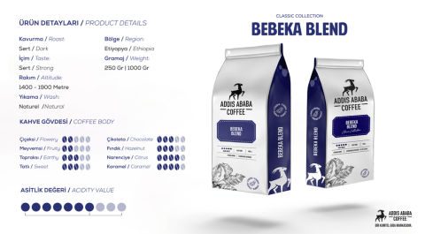 Addis Ababa Bebeka Blend Espresso Çekirdek Kahve 1 Kg.